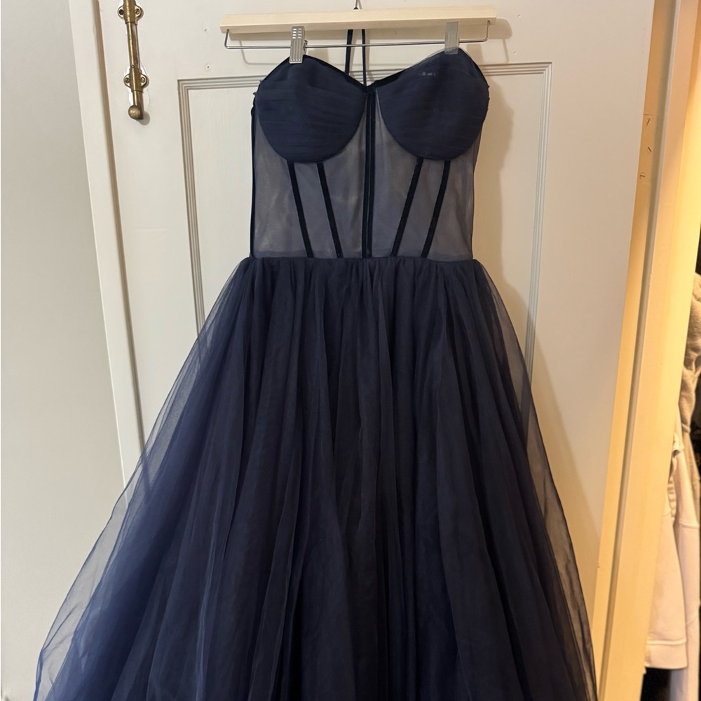 Lorenzo Navy Dress